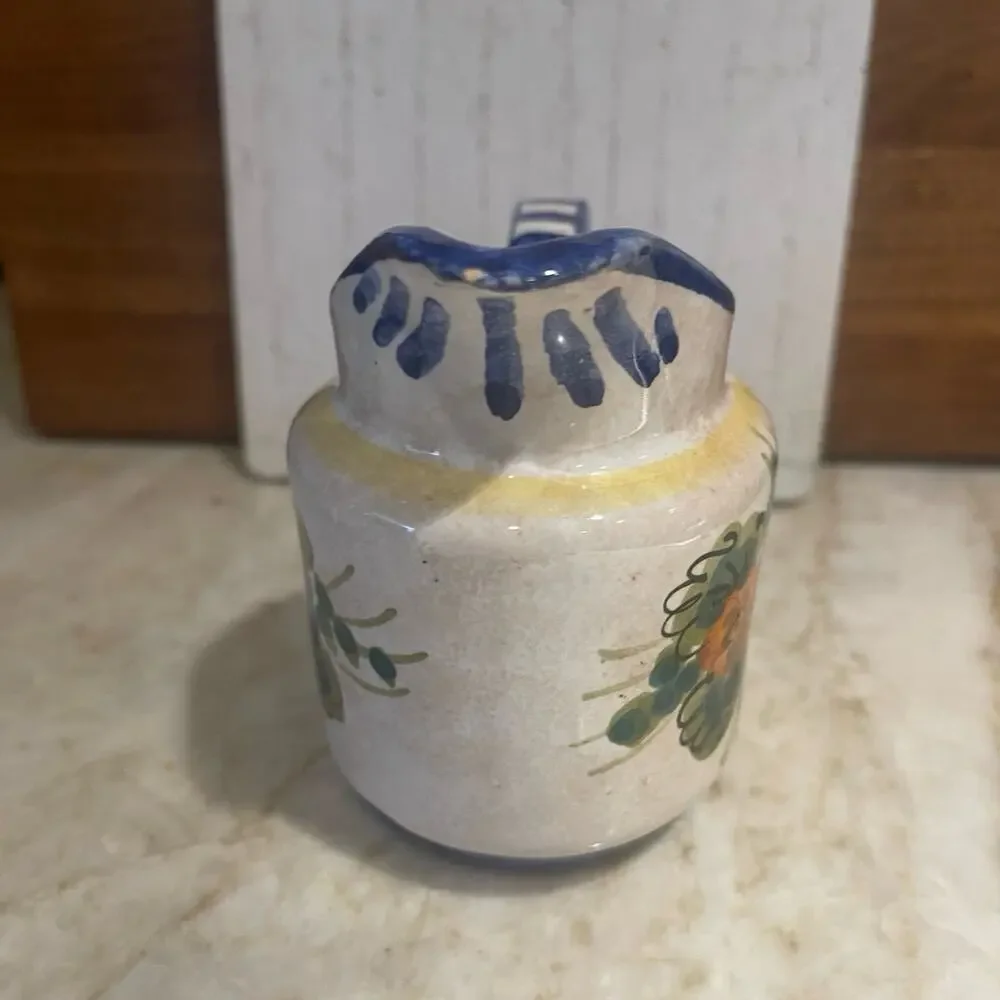 Italian handpainted creamer 4”